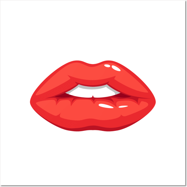 Sexy Lip Wall Art by aquariart